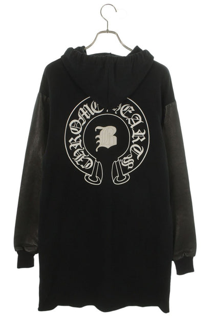 Chrome Hearts BELLA BELLA Leather Sleeve Zip Hoodie Size M