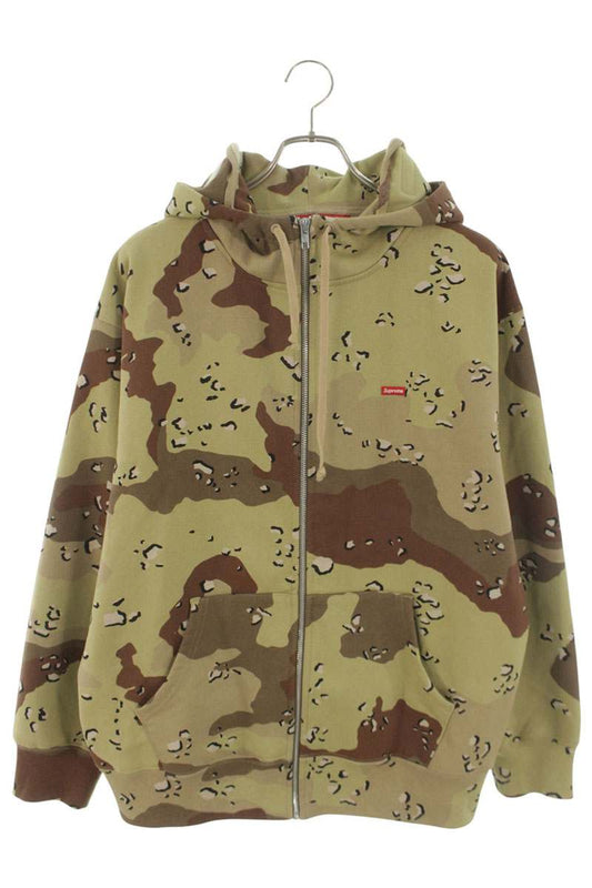 SUPREME Small Box Zip Hoodie Camo Size L