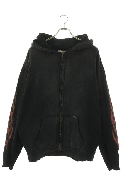 KAMIYA G16HD068 Crayon Frame Print Hoodie Black Size M
