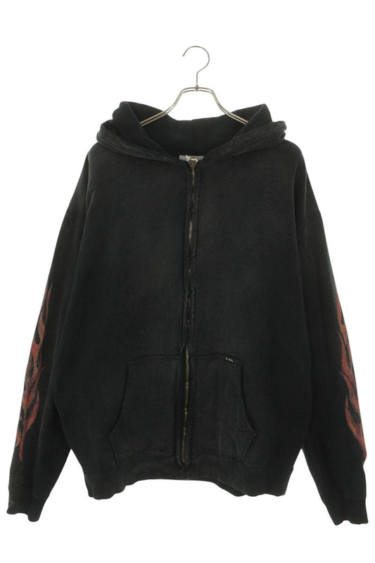KAMIYA G16HD068 Crayon Frame Print Hoodie Black Size M