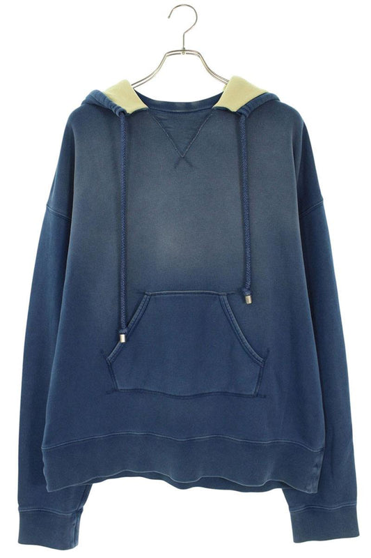 LOEWE Washed Cotton Hoodie Navy Size XXL