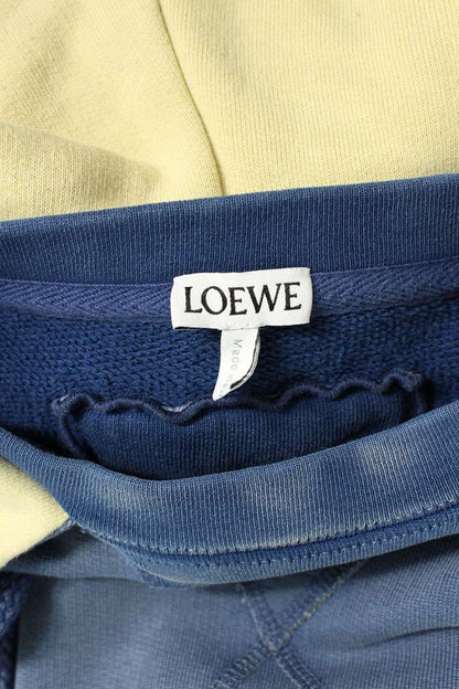 LOEWE Washed Cotton Hoodie Navy Size XXL