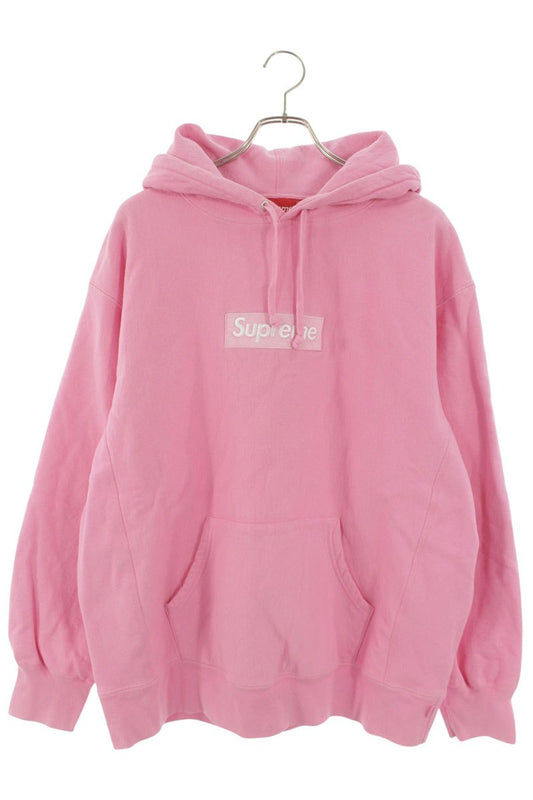 Supreme 21AW Box Logo Hooded Sweatshirt Pink Size L