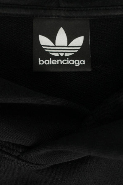 Balenciaga x Adidas Logo Oversized Hoodie Black Size L