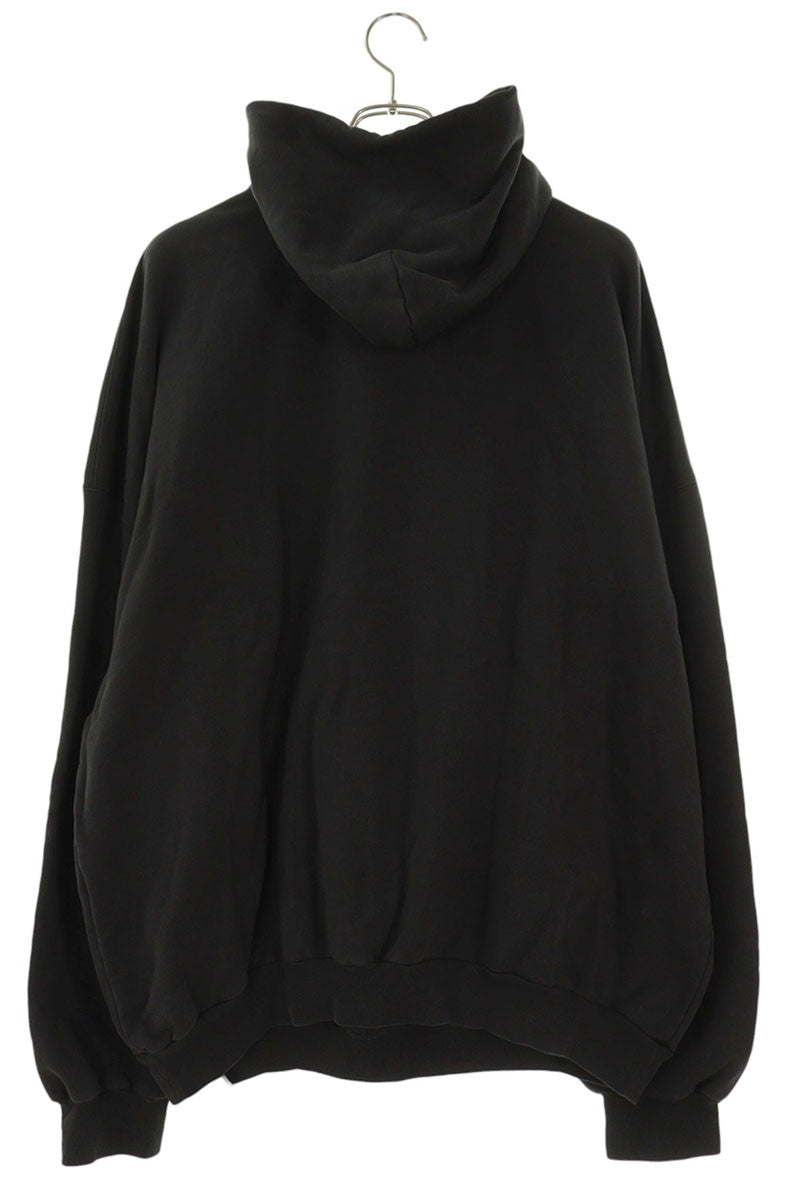 Balenciaga 24AW Vintage Logo Print Hoodie Black Size XS
