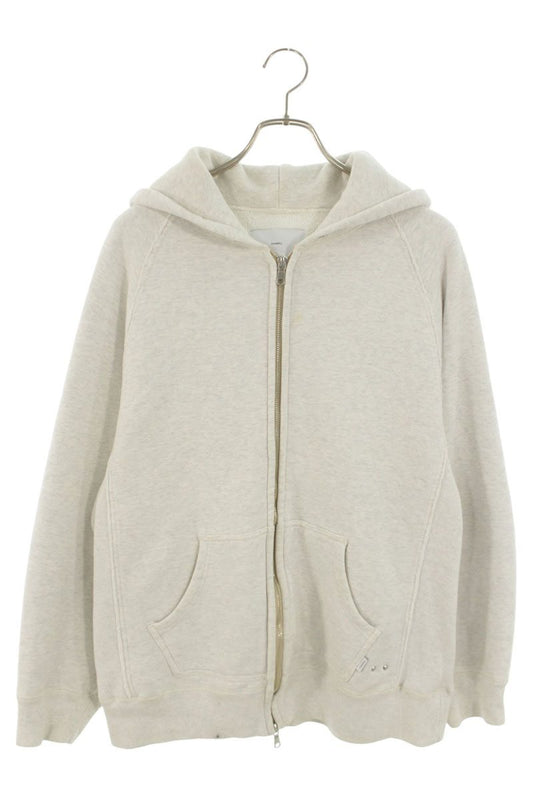 SUGARHILL 21AW Cotton Double Zip Up Hoodie Lt Gray Size S