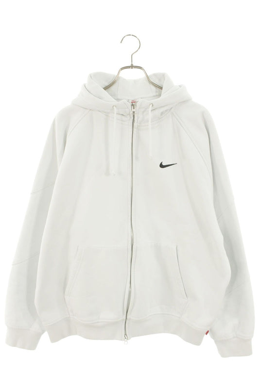 Supreme x Nike 25SS zip Up Hooded Sweatshirt White Size L