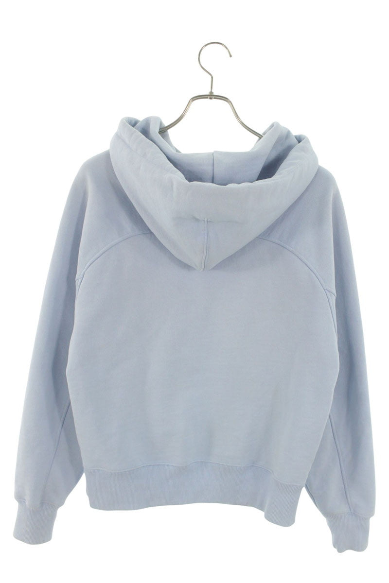 AMI Front Logo Embroidered Hoodie Blue Size XXS