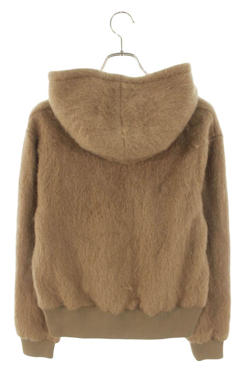 BossUp Mohair Zip Hoodie Brown Mohair Blend Size L