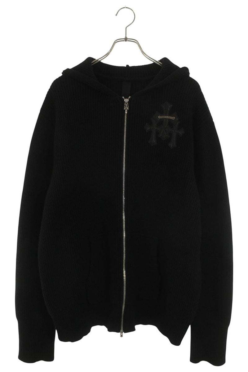 Chrome Hearts Cashmere Cross Patch Zip-Up Hoodie Size XXL