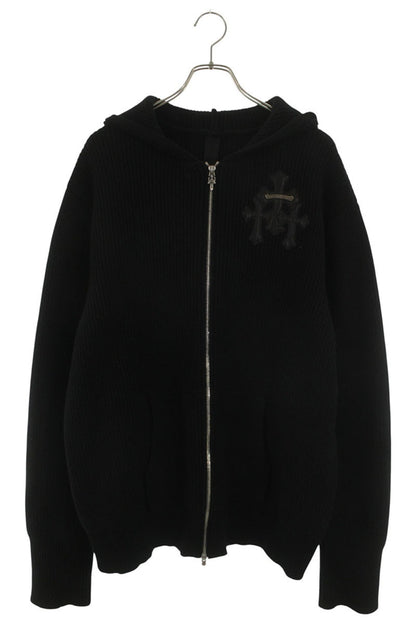 Chrome Hearts Cashmere Cross Patch Zip-Up Hoodie Size XXL
