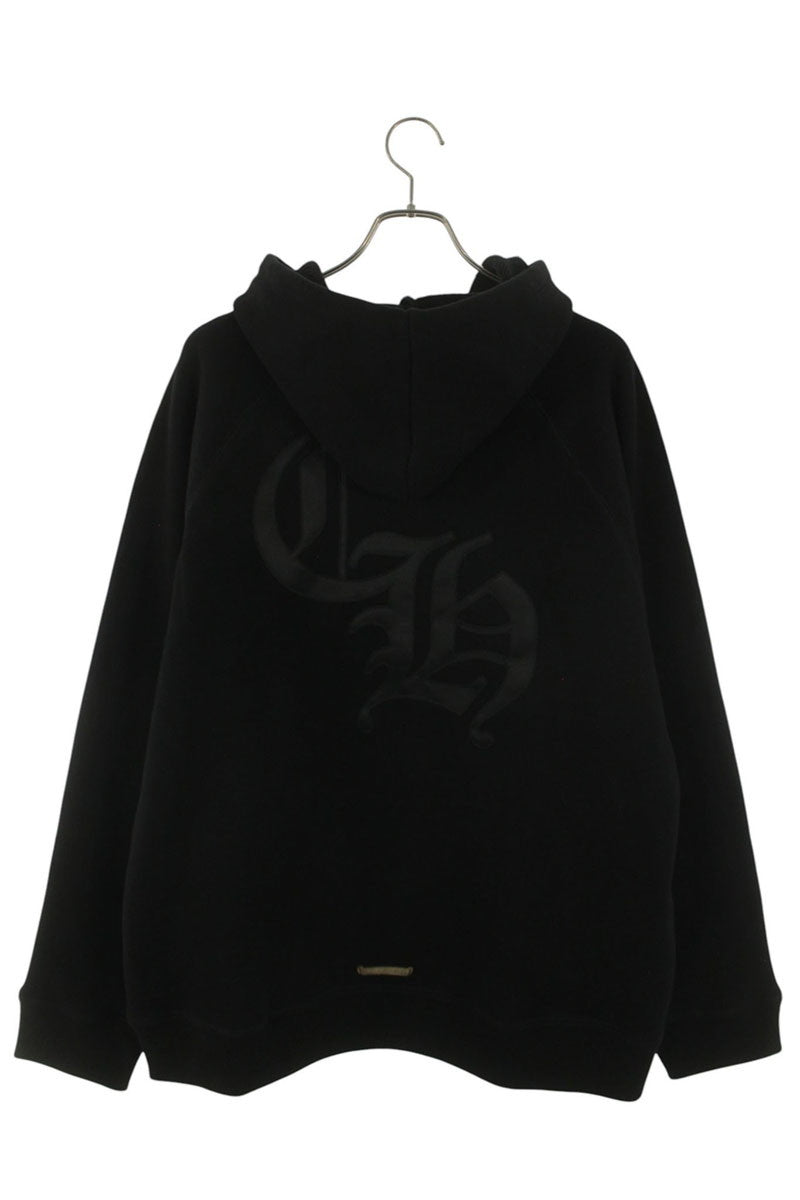 Chrome Hearts CH Logo Embroidered Hoodie Black Size XL