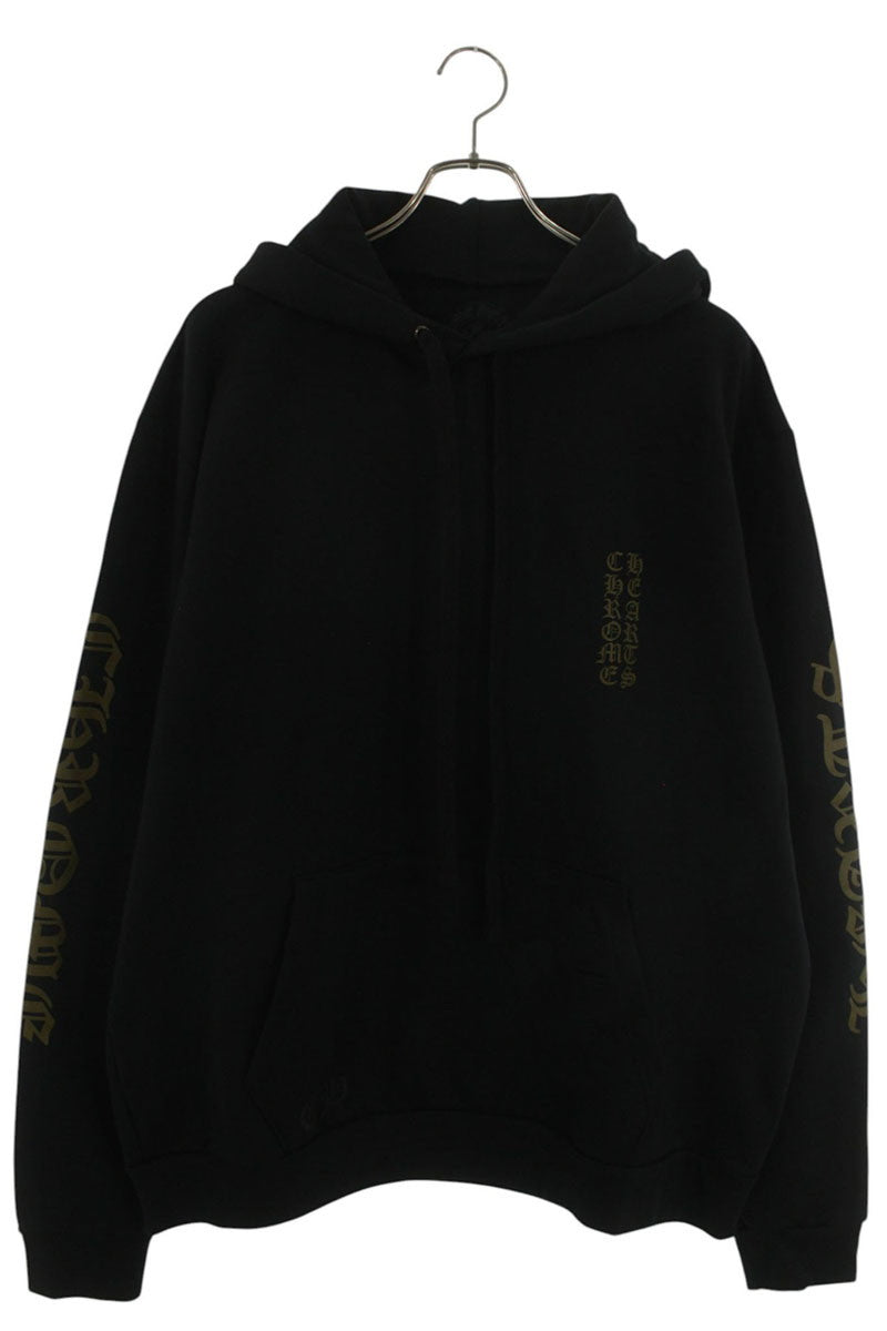 Chrome Hearts Sleeve Logo Print Hoodie Black/Khaki Size L