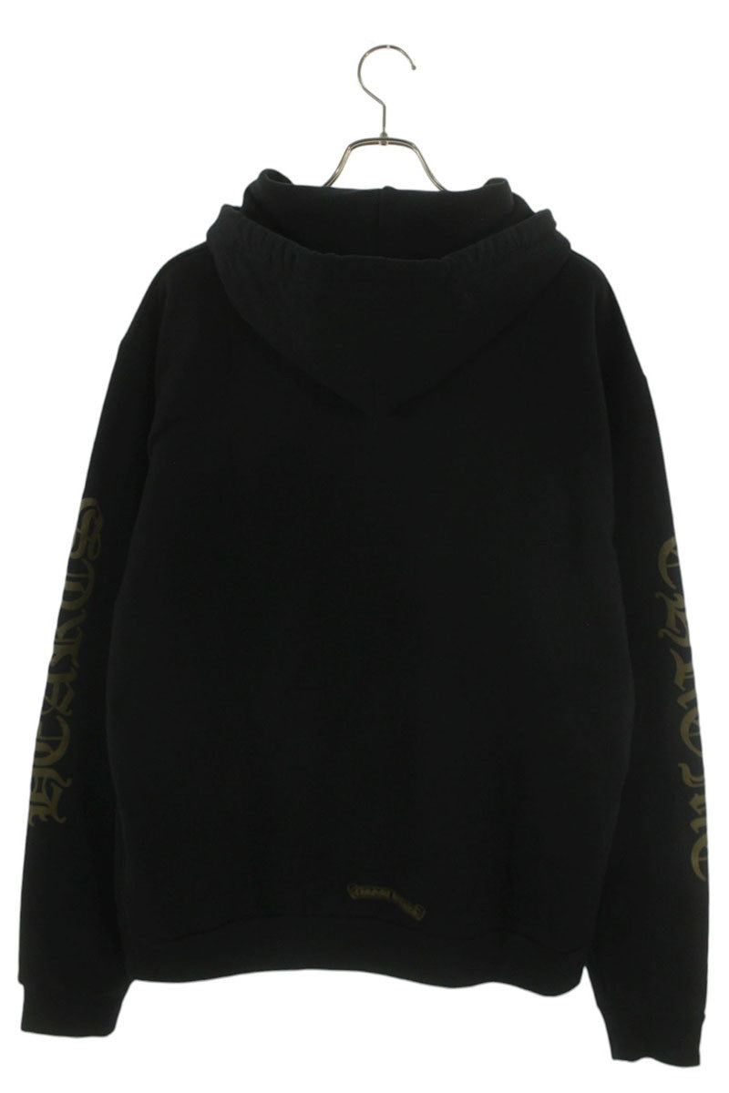 Chrome Hearts Sleeve Logo Print Hoodie Black/Khaki Size L