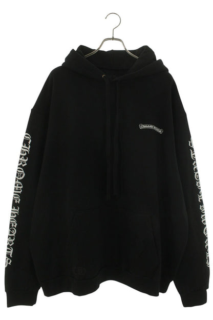 Chrome Hearts Back Scroll Label Hoodie Black/White Size XXL