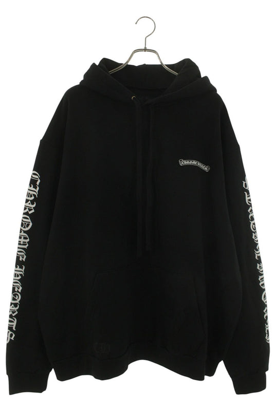 Chrome Hearts Back Scroll Label Hoodie Black/White Size XXL