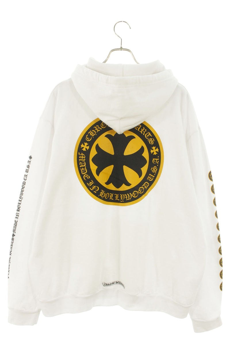 Chrome Hearts CH Plus Logo Print Hoodie White/Multi Size XL