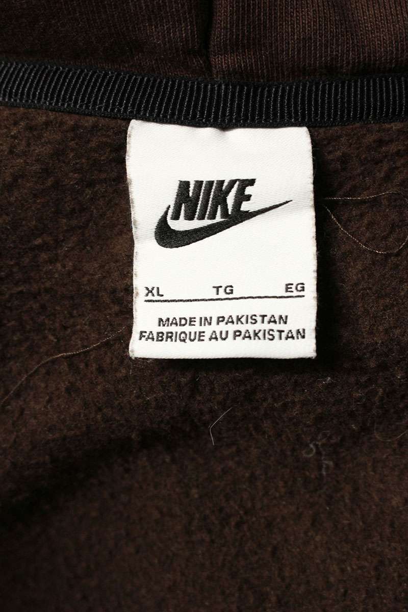 NIKE x Stussy Stone Washed Fleece Zip Hoodie Brown Size XL