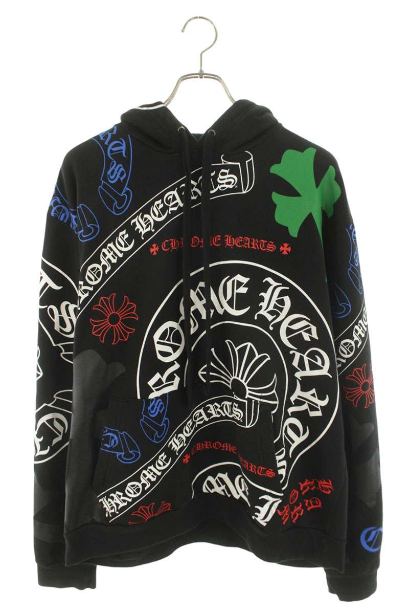 Chrome Hearts Stencil Print Pullover Hoodie Multi Size M