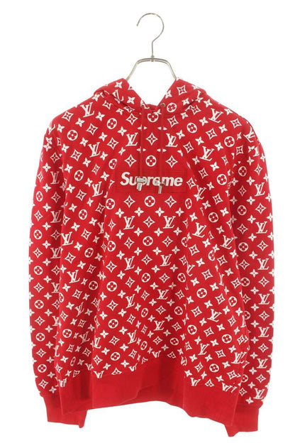 SUPREME LOUISVUITTON LV Box Logo Hooded Sweatshirt Size L