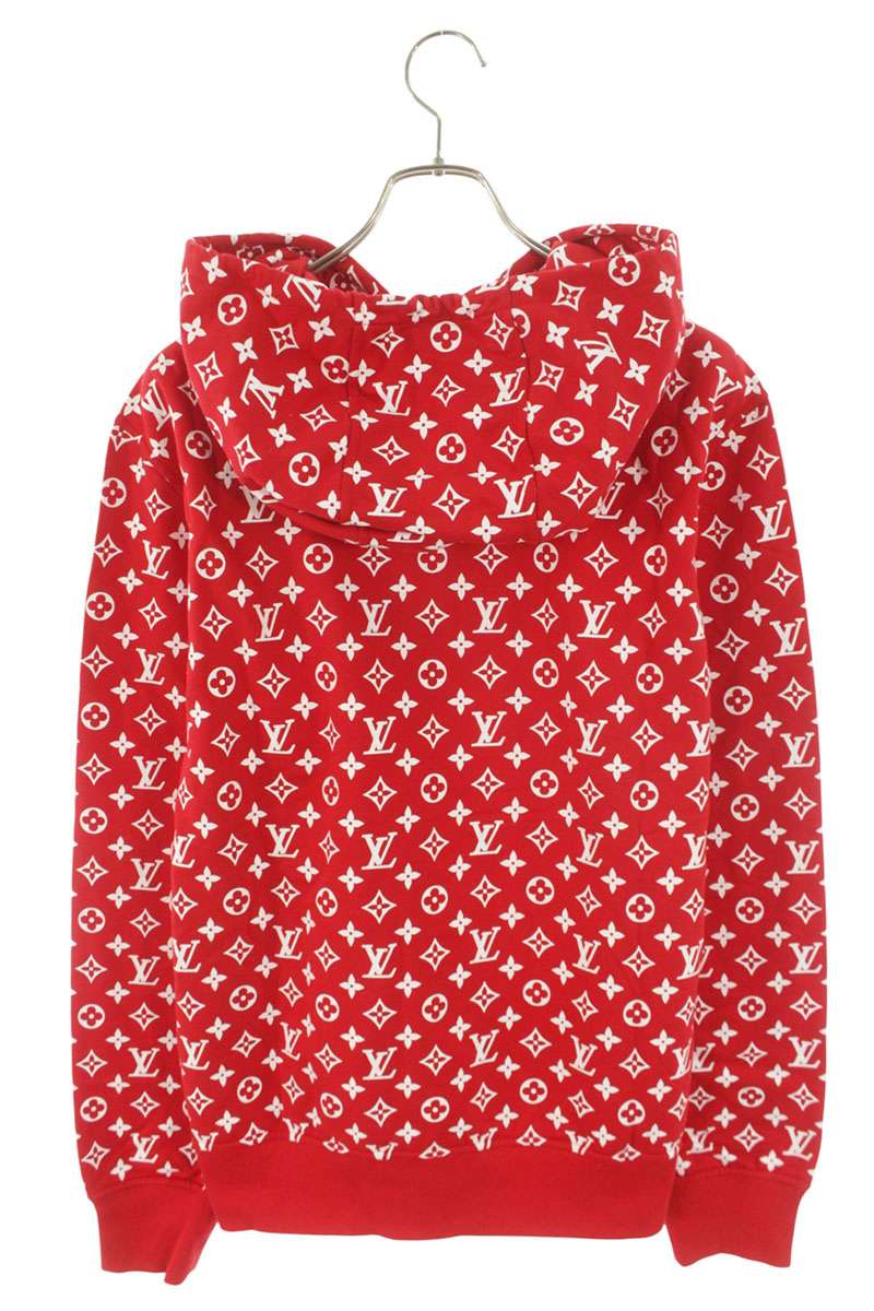 SUPREME LOUISVUITTON LV Box Logo Hooded Sweatshirt Size L