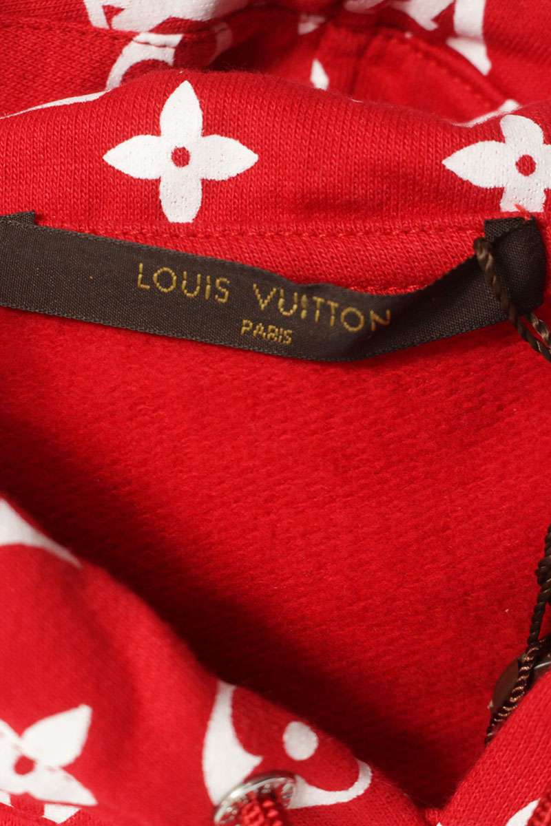 SUPREME LOUISVUITTON LV Box Logo Hooded Sweatshirt Size L