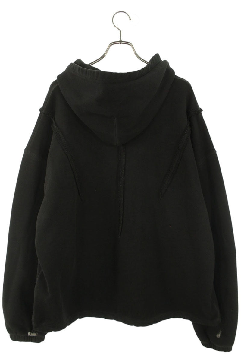 DIESEL x THUG CLUB Logo Patch Pullover Hoodie Black Size M