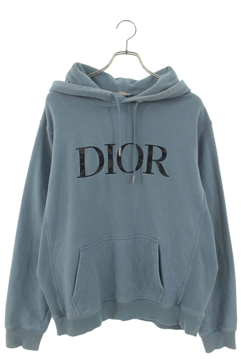DIOR x Peter Doig Logo Embroidered Pullover Hoodie Size XL