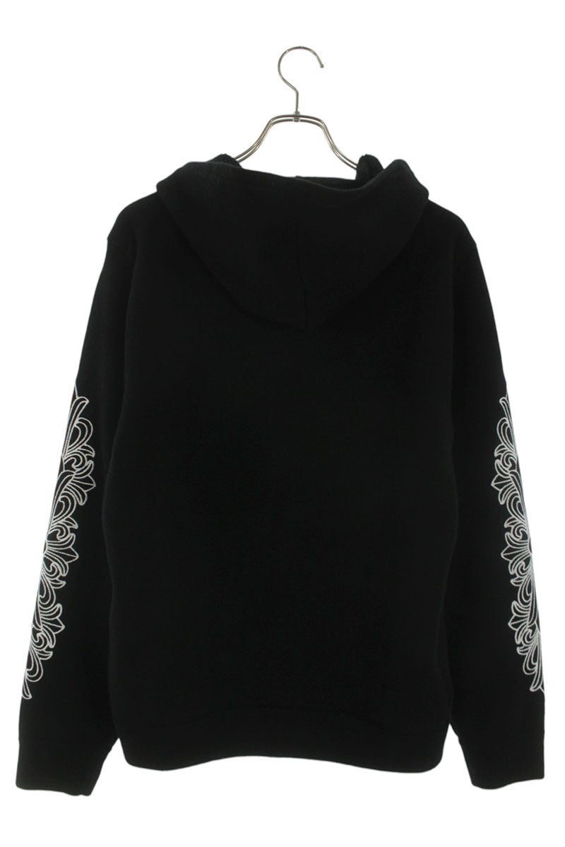 Chrome Hearts Cashmere Floral Embroidered Zip Hoodie Size S