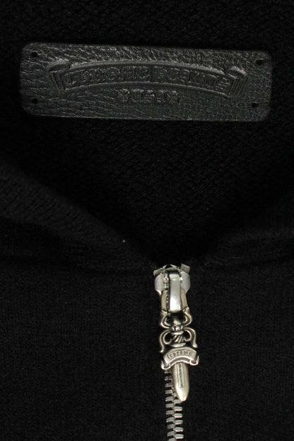 Chrome Hearts Cashmere Floral Embroidered Zip Hoodie Size S