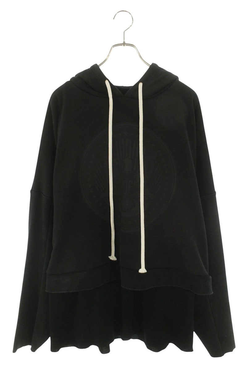 ARNODEFRANCE CROPPED HOODIE OVERLAPPED Black Size S