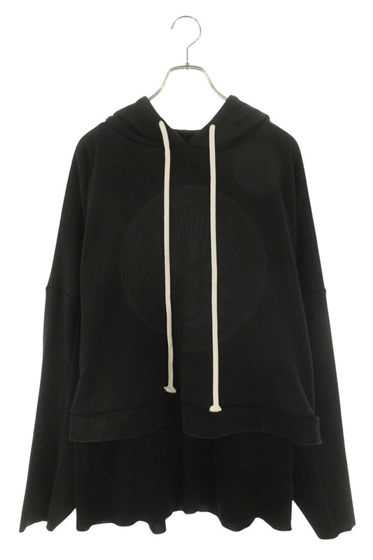 ARNODEFRANCE CROPPED HOODIE OVERLAPPED Black Size S