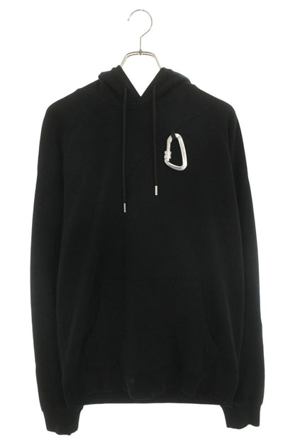 HELIOT EMIL Carabiner Pullover Hoodie Black Cotton Size XL