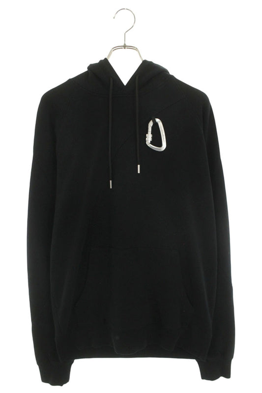 HELIOT EMIL Carabiner Pullover Hoodie Black Cotton Size XL