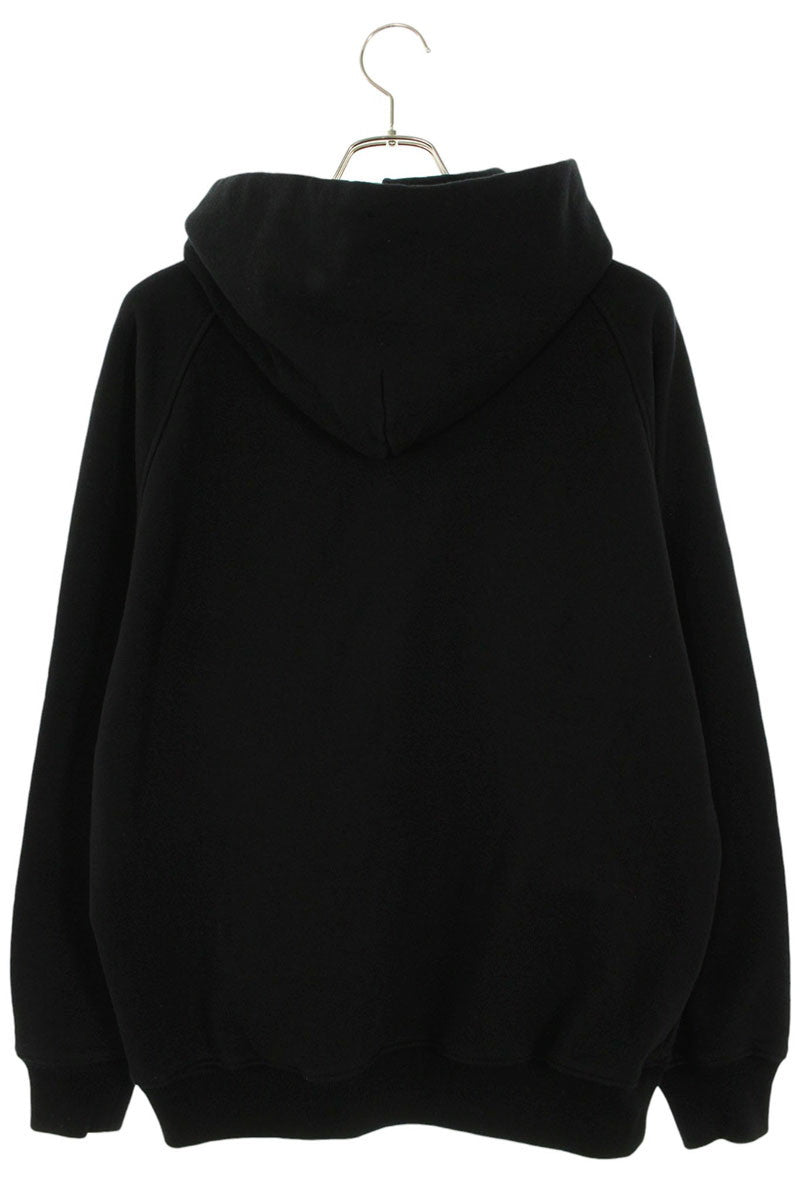 COMOLI Pullover Hoodie Black Cotton Size L