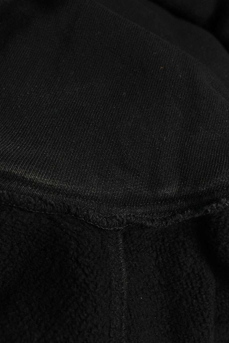COMOLI Pullover Hoodie Black Cotton Size L