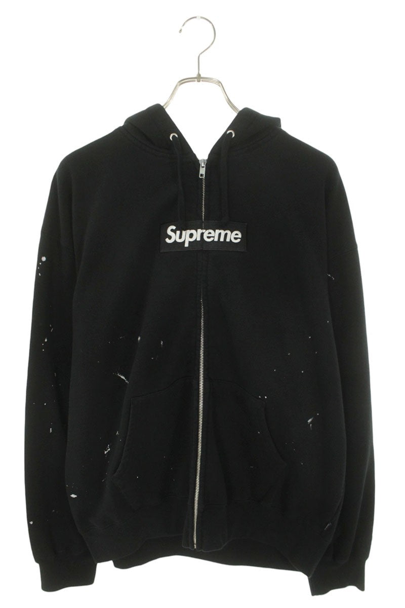 MM6 x Supreme 26SS Box Logo Zip Up Hoodie Black Size L