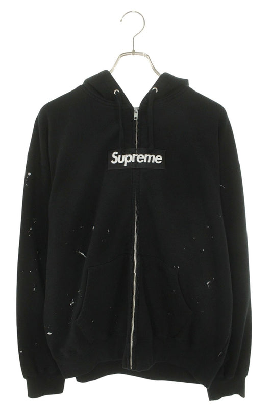 MM6 x Supreme 26SS Box Logo Zip Up Hoodie Black Size L