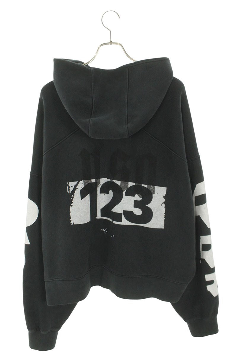 RRR123 RIVINGTON roi Rebis Graphic Print Hoodie Black Size M