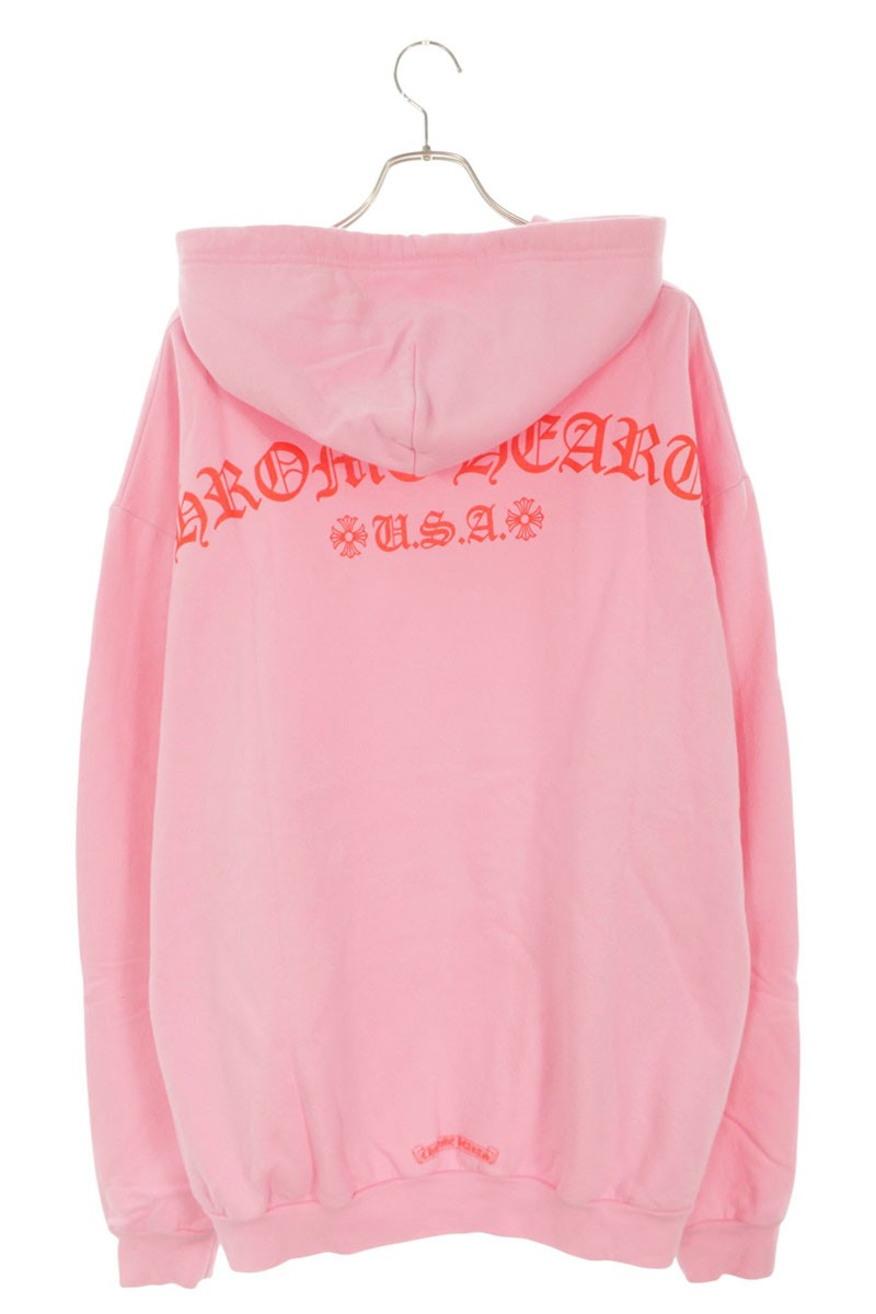 Chrome Hearts SWTSHRT PLVR Back Arch Logo Pink Size XXL