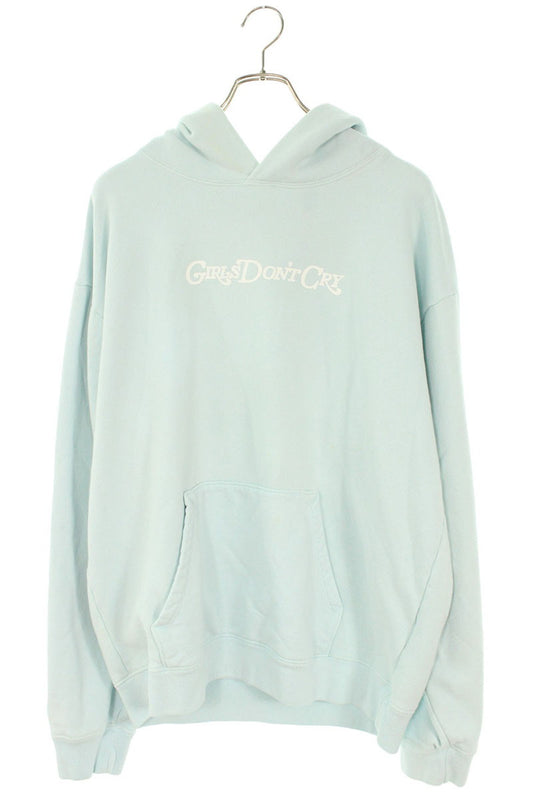 Girls Dont Cry Back Angel Print Hoodie Lt Blue Size L