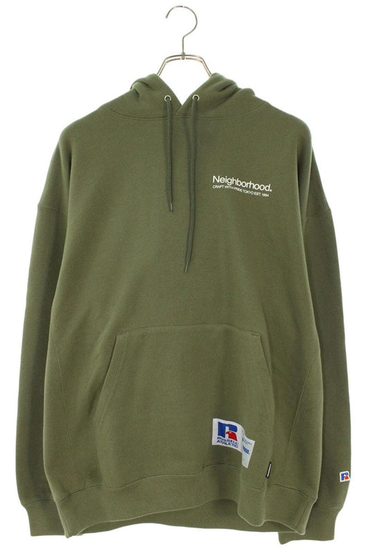 Neighborhood x Russell Athletic 24SS Logo Pullover Hoodie Green Size L
