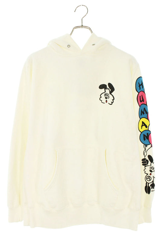 Human Made Print Hoodie White Size L