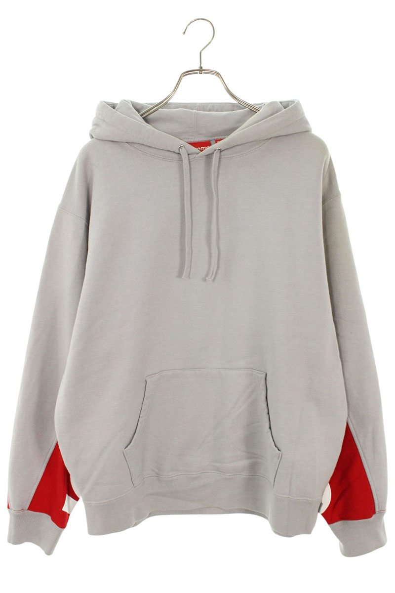 Supreme 22SS Cropped Panels Hooded Sweatshirt Gray Size M