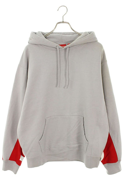 Supreme 22SS Cropped Panels Hooded Sweatshirt Gray Size M