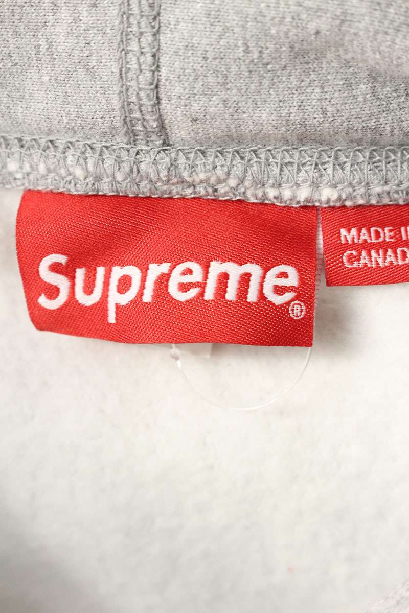 Supreme 20AW Cross Box Logo Hooded Sweatshirt Gray Size L