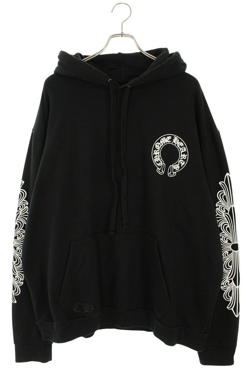 Chrome Hearts SWTSHRT HD PLVR Back Horseshoe Floral Size XL