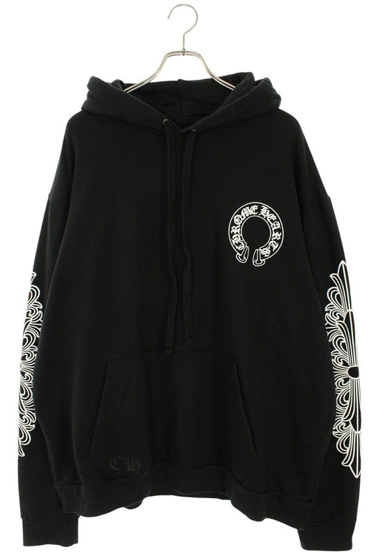 Chrome Hearts SWTSHRT HD PLVR Back Horseshoe Floral Size XL