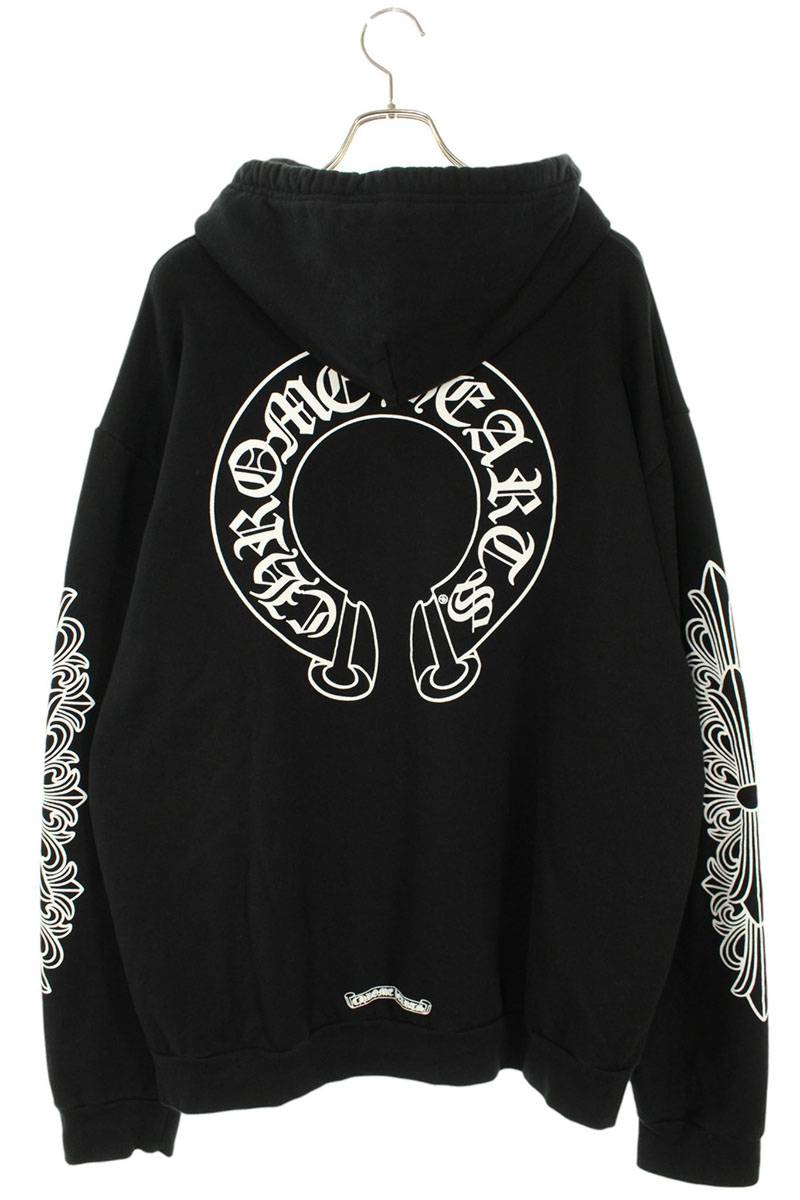 Chrome Hearts SWTSHRT HD PLVR Back Horseshoe Floral Size XL