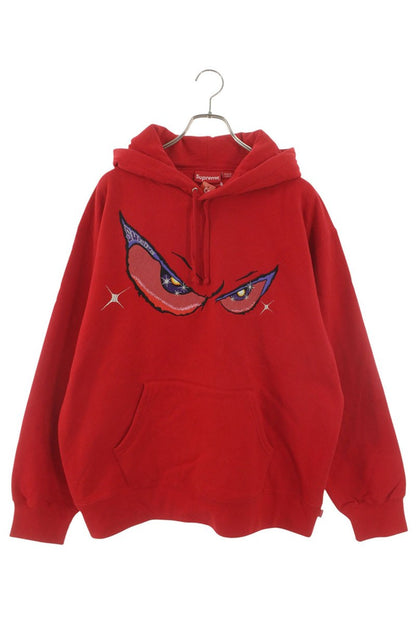 SUPREME 21AW Eyes Hooded Sweatshirt Red Size L